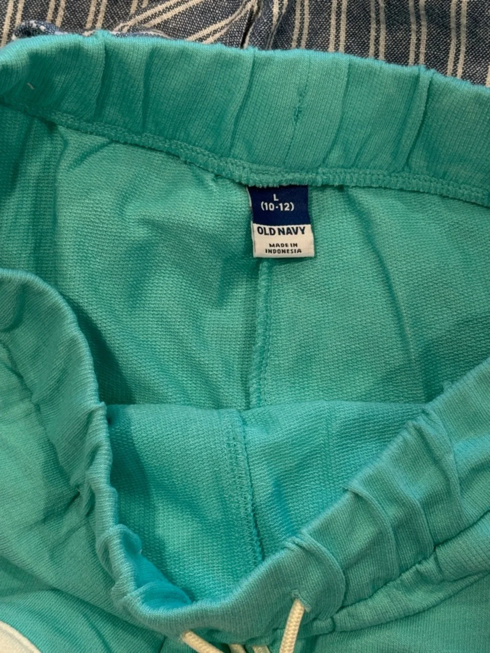 Old Navy Girls' Shorts Set - Pink, Teal, Denim Stripe Large 10-12